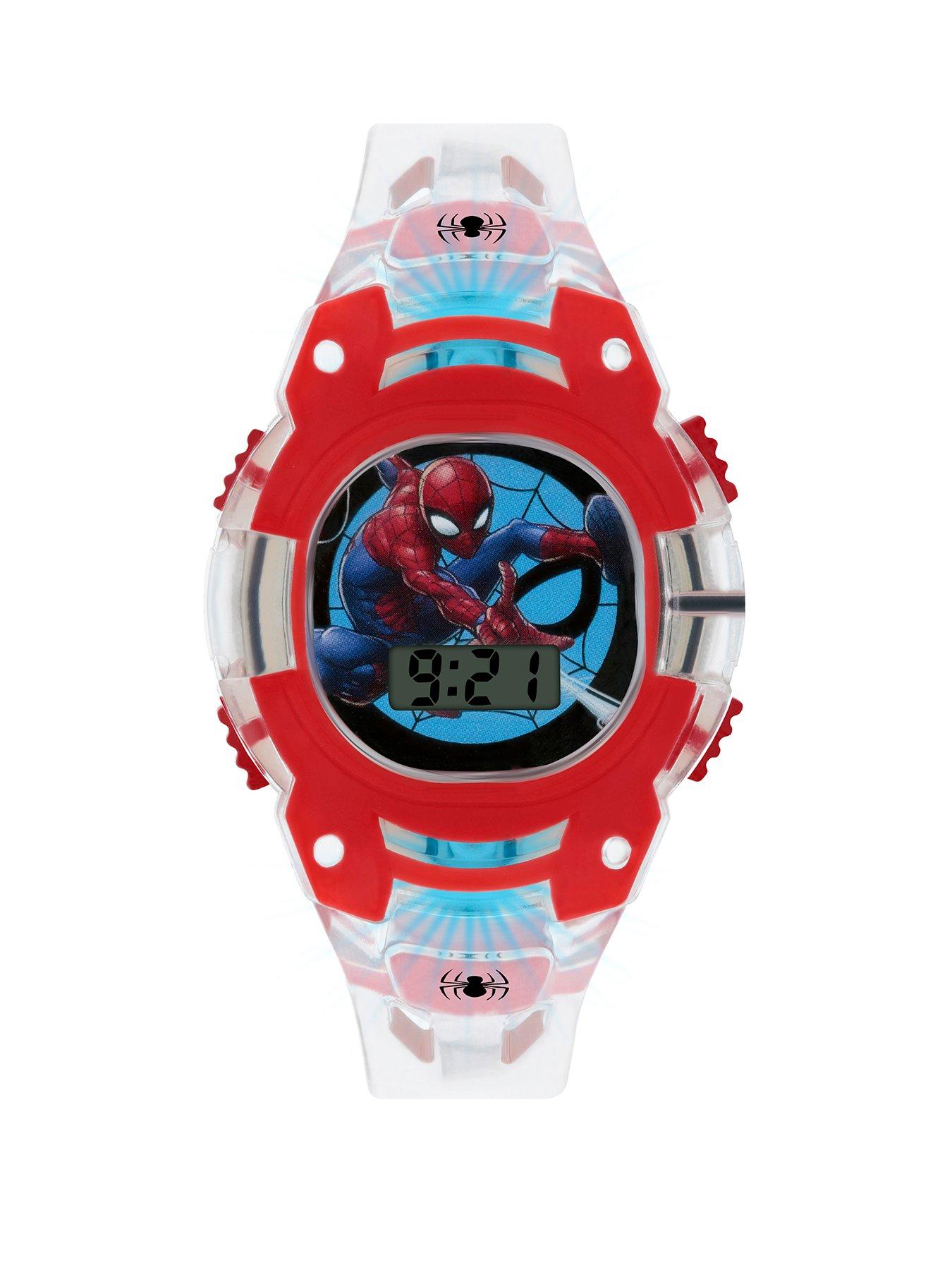 Disney Spiderman Digital Dial Light Up Strap Kids Watch