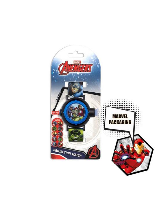 detail image of disney-avengers-projector-dial-printed-strap-kids-watch