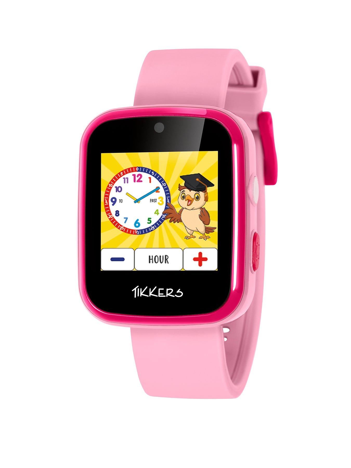 Tikkers Full Display Blue Silicone Strap Kids Smart Watch