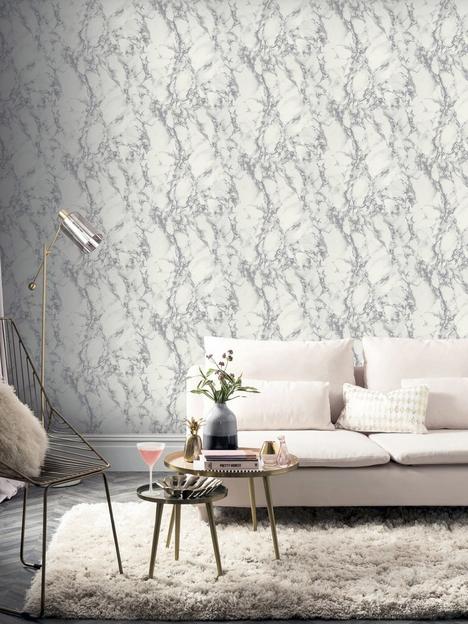arthouse-carrara-marble-silver-wallpaper