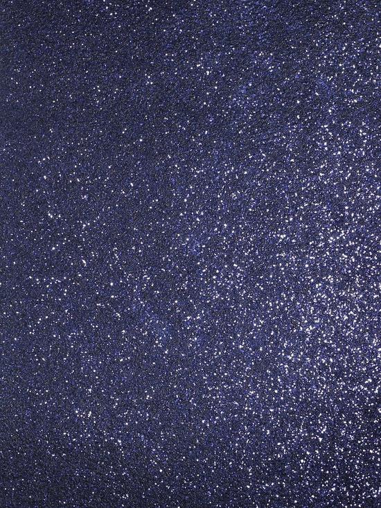 front image of arthouse-sequin-sparkle-navy-wallpaper