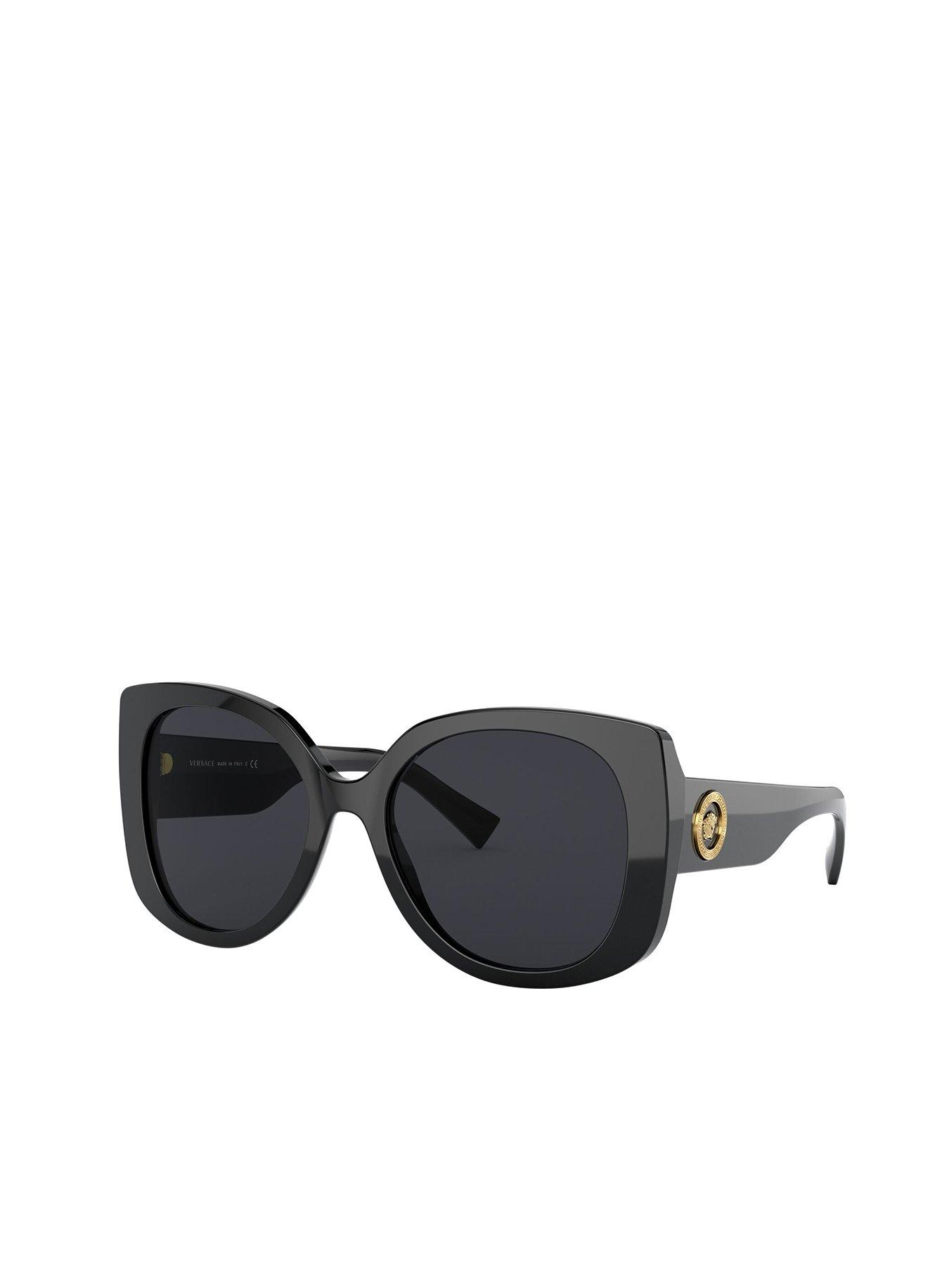Image 1 of 3 of VERSACE Oversized Sunglasses -&nbsp;Black