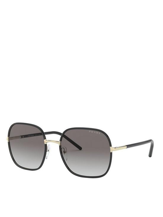 stillFront image of prada-round-sunglasses-blacknbsp