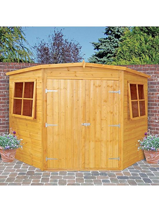 stillFront image of shire-corner-shed-shiplap-dip-treated-7x7