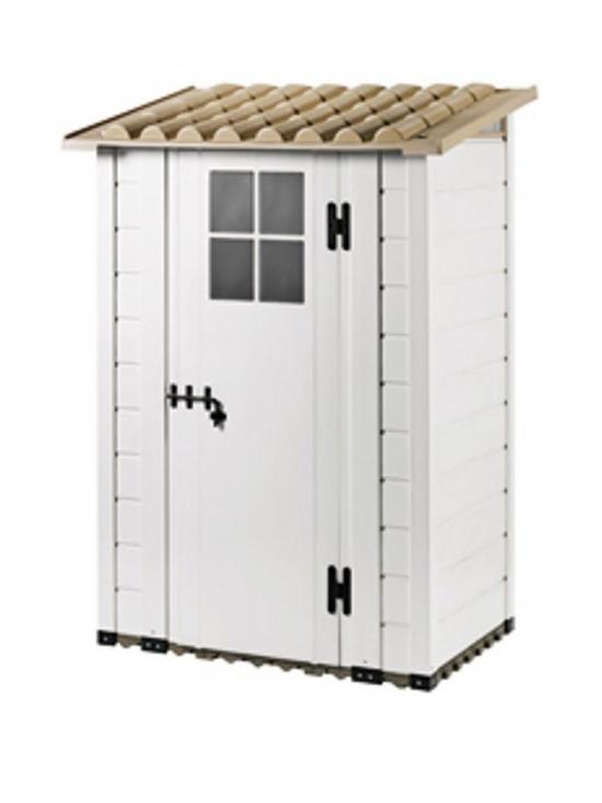 front image of shire-tuscany-evo-white-pvc-shed-4x-26