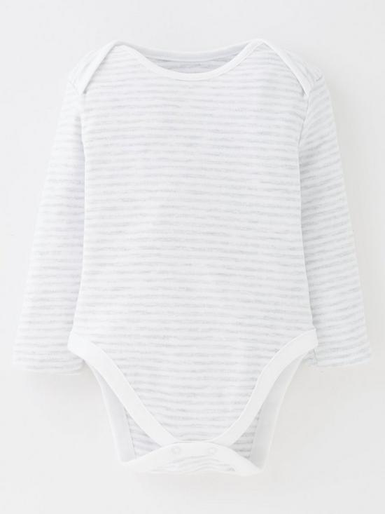 back image of mini-v-by-very-baby-unisex-5-pack-long-sleeve-essentials-bodysuits-grey-mixnbsp