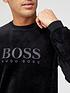  image of boss-bodywear-velour-sweatshirt-black
