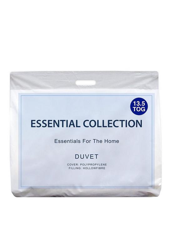 front image of everyday-essentials-135-tog-duvet-white
