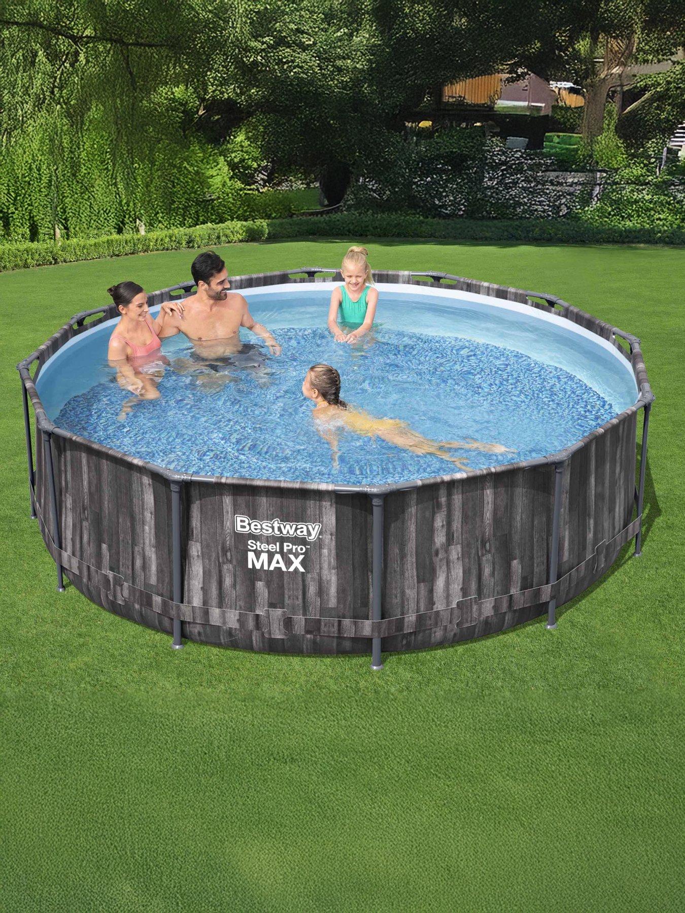 bestway-12ft-wood-effect-steel-pro-max-pool-set