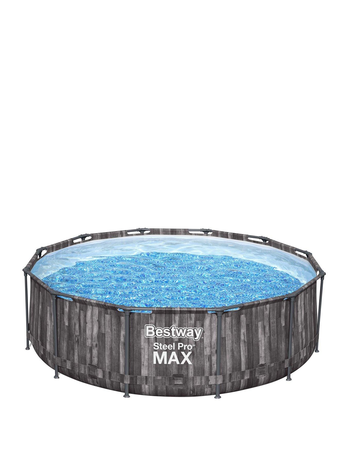 undefined 12FT Wood Effect Steel Pro MAX Pool Set
