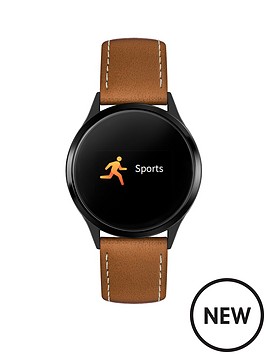 Reflex Active Reflex Active Series 4 Smart Watch with Colour Touch Screen and Brown Leather