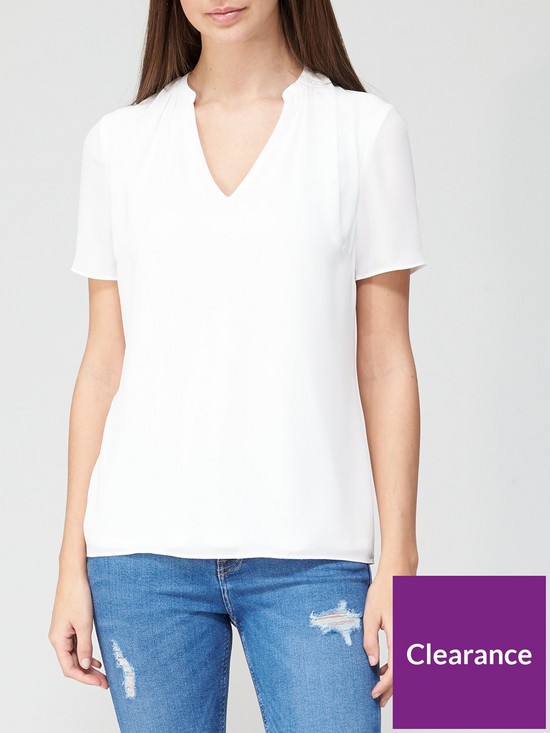 front image of v-by-very-v-neck-shell-top-ivory