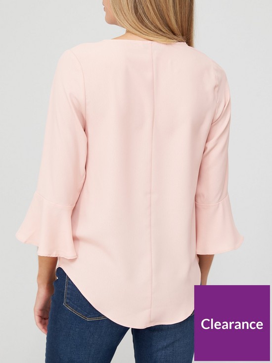 stillFront image of v-by-very-value-frill-round-neck-shell-top-pinknbsp