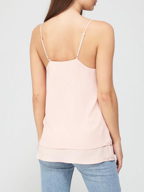 stillFront image of v-by-very-valuenbspdouble-layer-basic-cami-pink