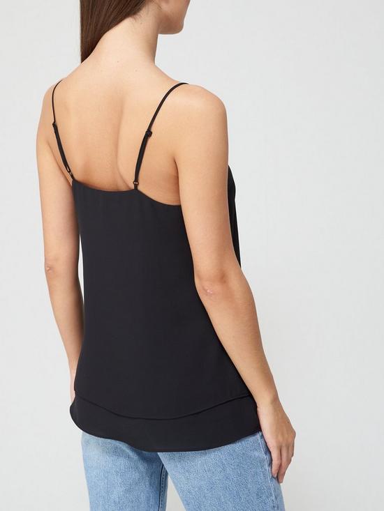 stillFront image of v-by-very-valuenbspdouble-layer-basic-cami-black