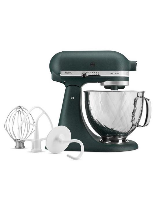 stillFront image of kitchenaid-pebbled-palm-156-stand-mixer-with-quilted-bowl
