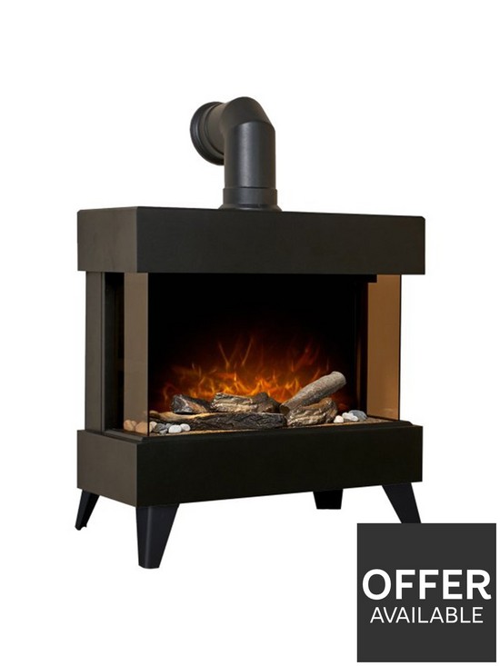 stillFront image of adam-fires-fireplaces-viera-black-electric-stove-and-pipe