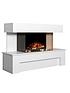  image of adam-fires-fireplaces-havana-white-electric-suite-with-remote