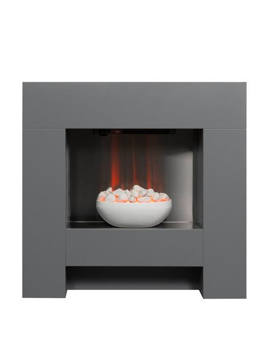 front image of adam-fires-fireplaces-cubist-grey-electric-suite
