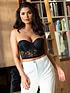  image of pour-moi-make-a-scene-strapless-padded-lace-bustier-black