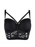  image of pour-moi-make-a-scene-strapless-padded-lace-bustier-black