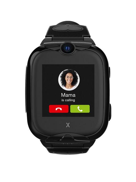 front image of xplora-xgo2-black-kids-smartwatch