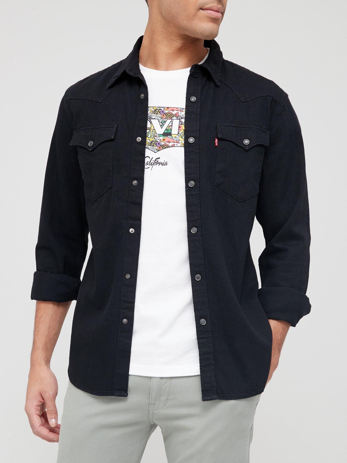 undefined Barstow Western Denim Shirt - Black