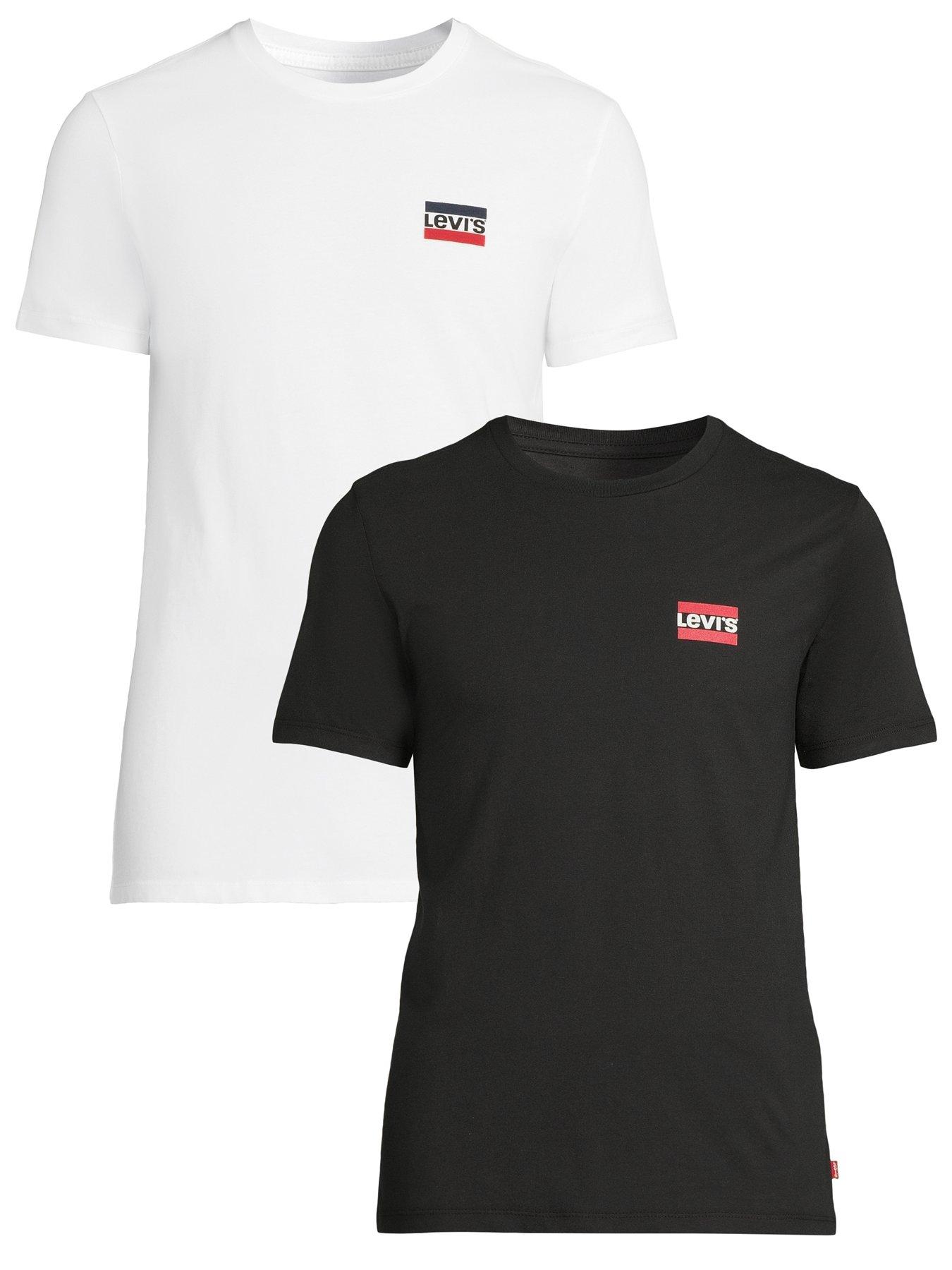 Levi's 2 Pack of Sports Logo T-Shirts - White/Black
