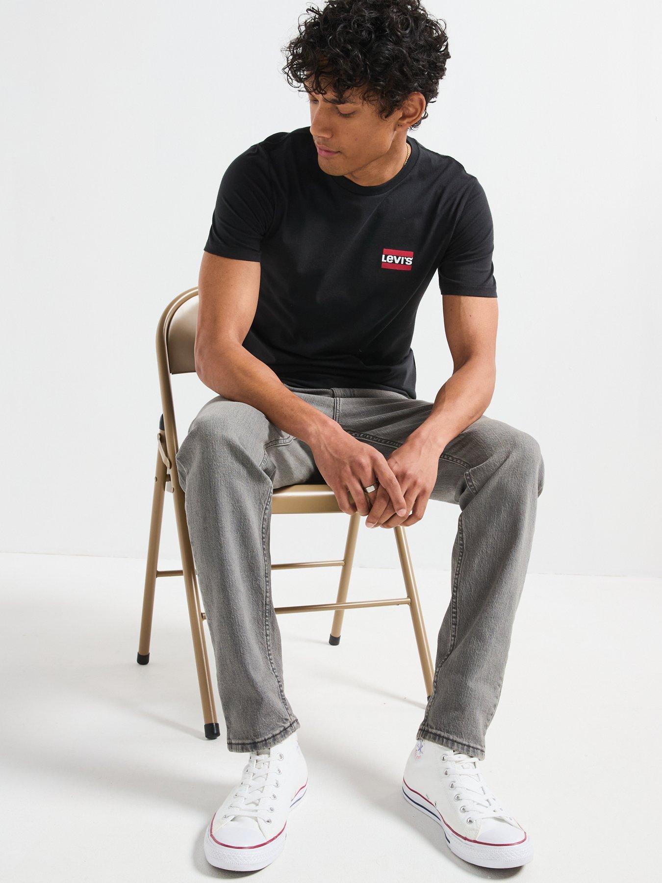 Image 7 of 7 of Levi's Mens 2 Pack Logo Crew Neck T-Shirts - White/Black