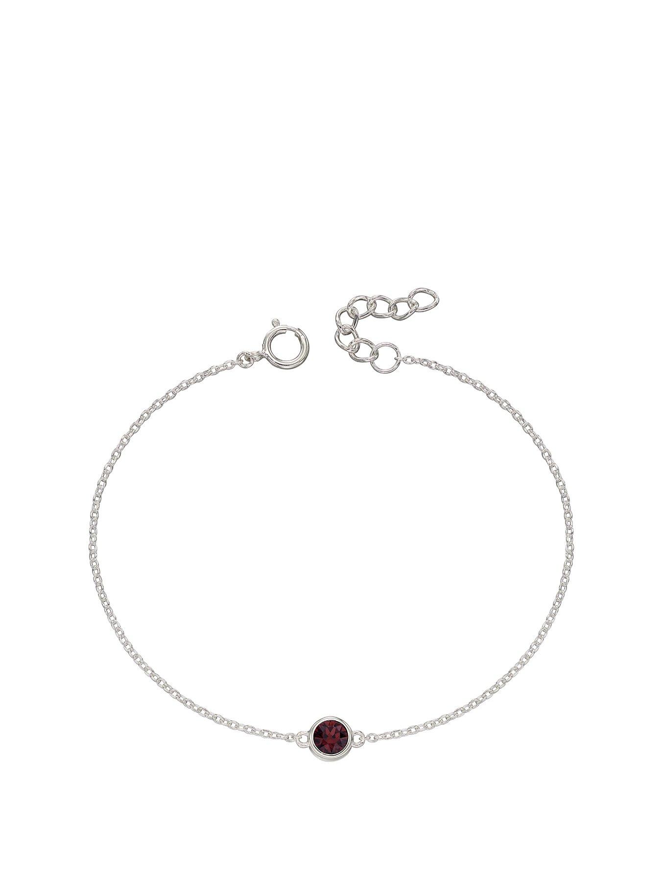 The Love Silver Collection Sterling Silver Birthstone Bracelet ...