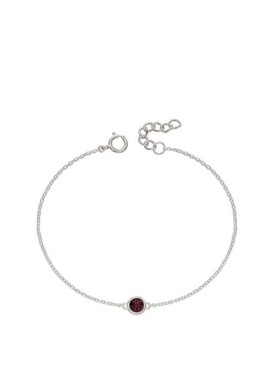 front image of the-love-silver-collection-sterling-silvernbspbirthstone-bracelet