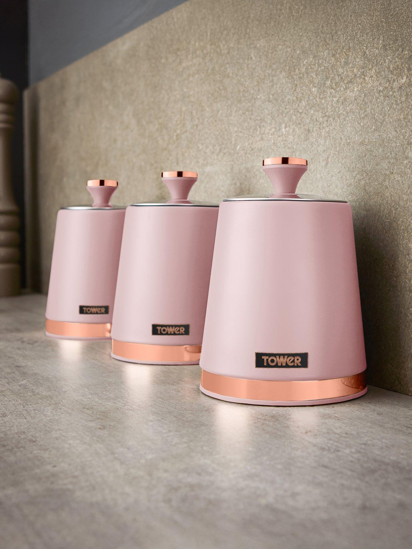 undefined Cavaletto Storage Canisters in Pink – Set of 3