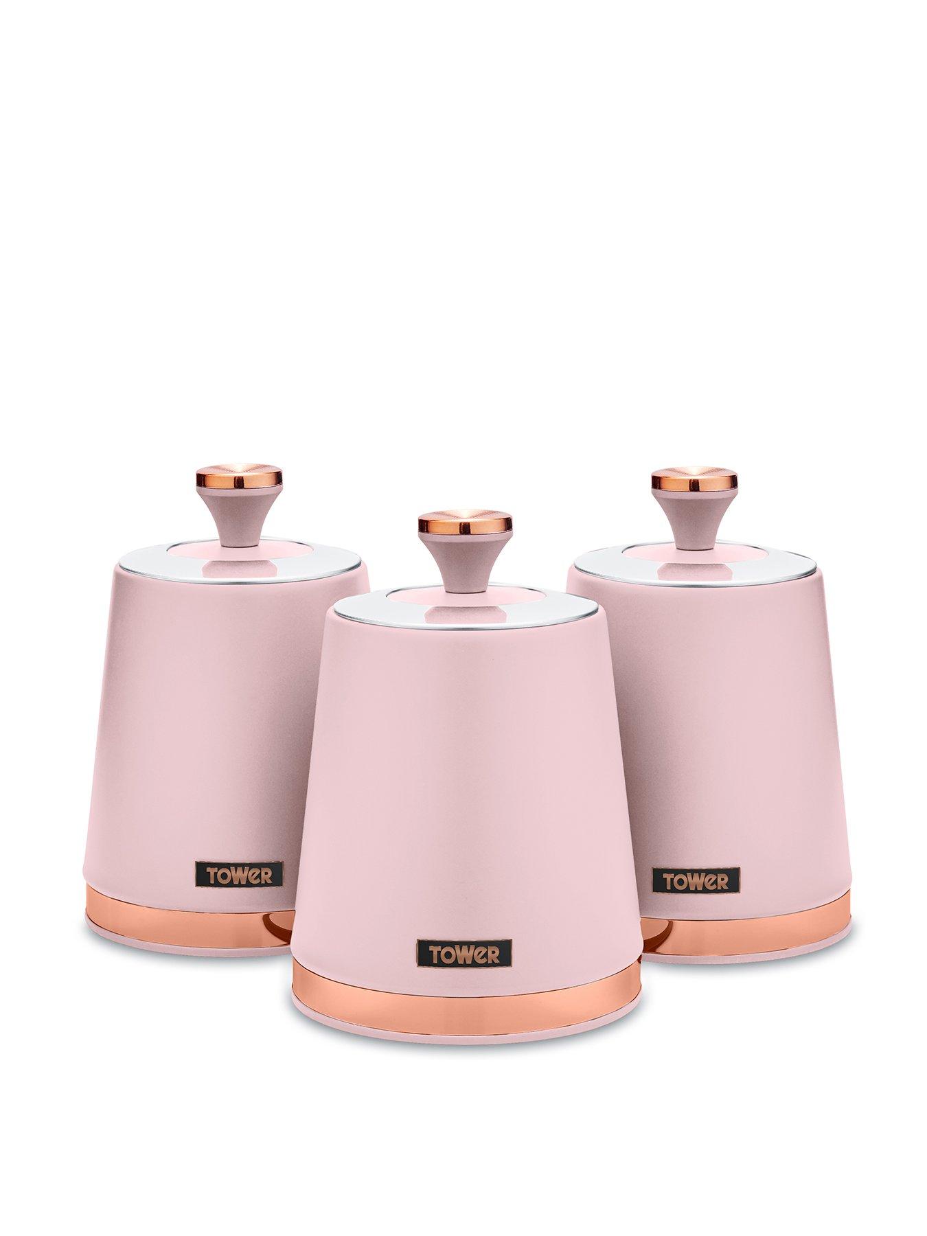 undefined Cavaletto Storage Canisters in Pink – Set of 3