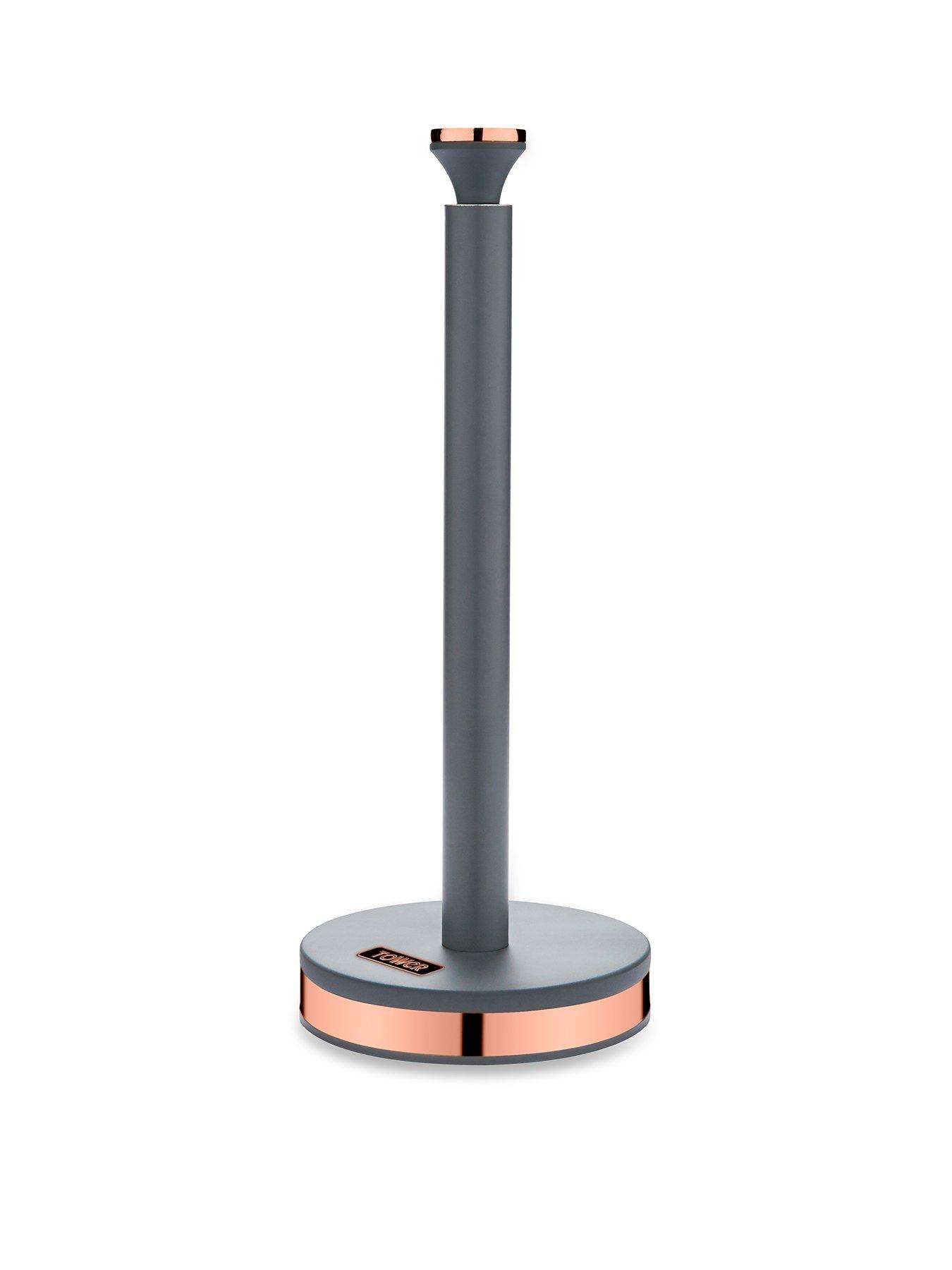 front image of tower-cavaletto-kitchen-towel-pole--nbspgrey