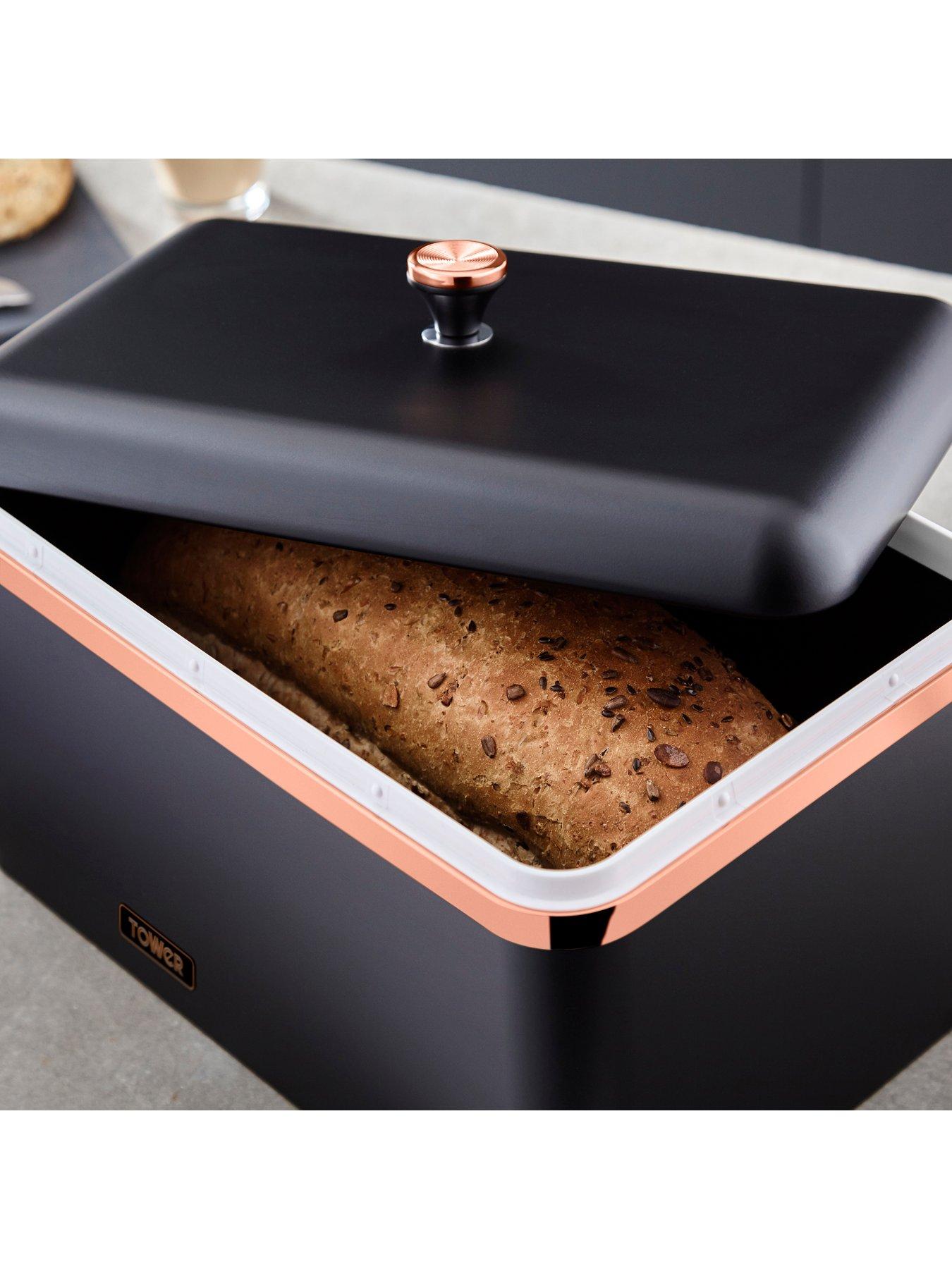 Tower Cavaletto Bread Bin Black