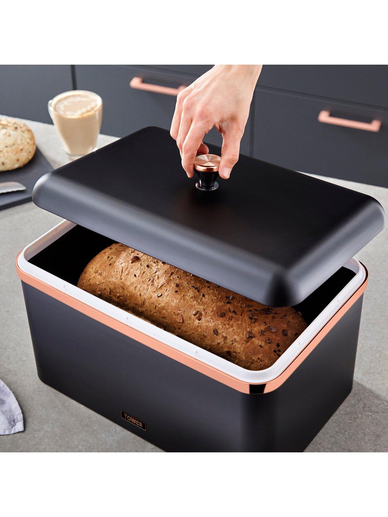 Image 4 of 6 of Tower Cavaletto Bread Bin -&nbsp;Black