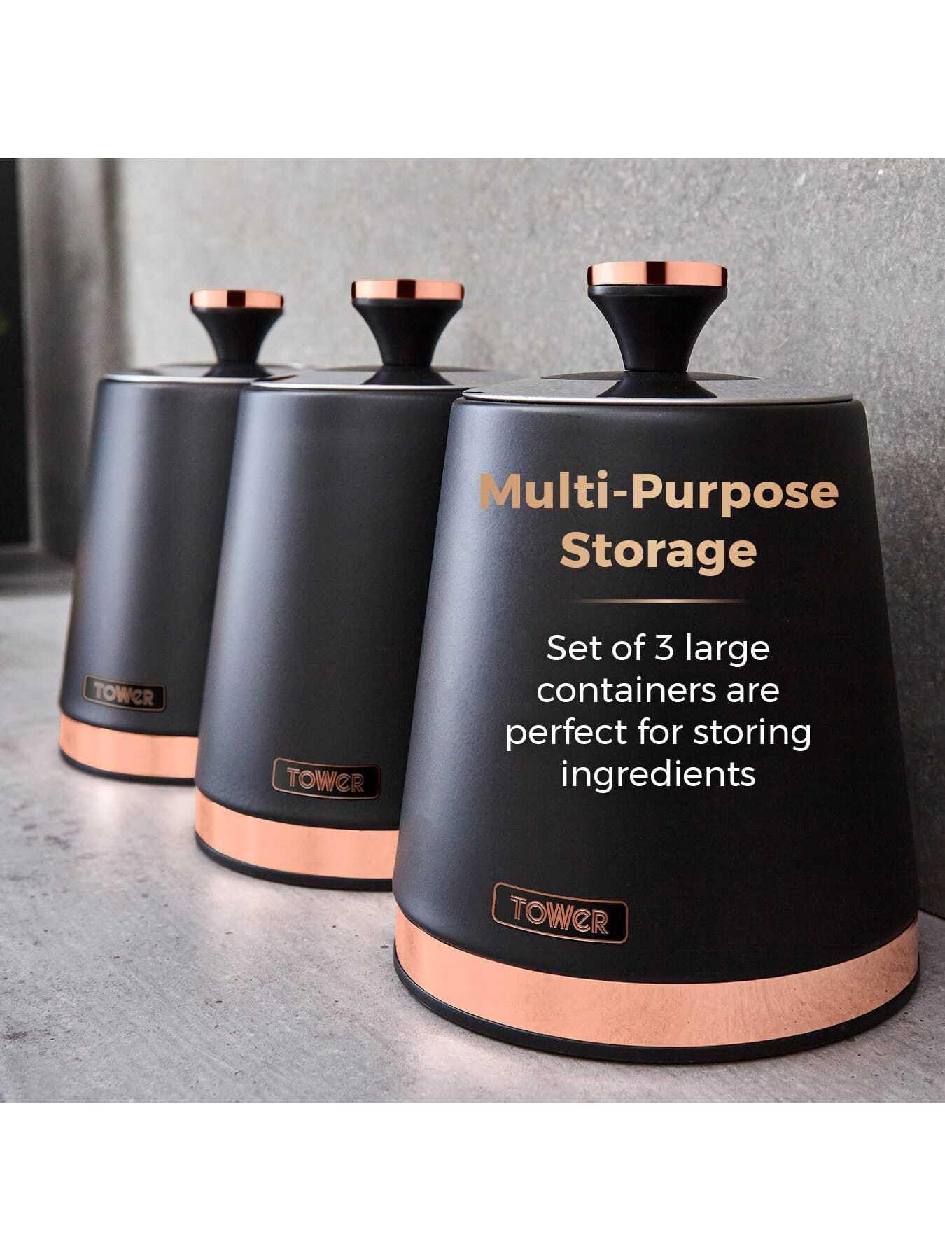 Image 3 of 8 of Tower Cavaletto Set Of 3 Canisters