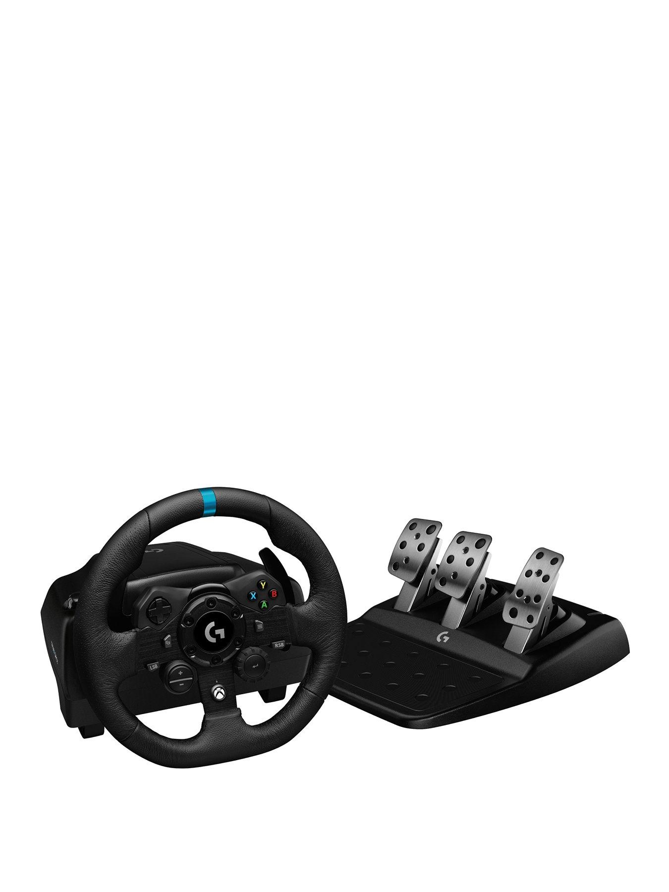 LogitechG G923 Racing Wheel and Pedals TRUEFORCE up to 1000 Hz Force Feedback for Xbox Series X|S /Xbox One/PC - Black