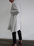 image of religion-passion-longline-cable-cardigan-grey