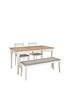  image of meadow-150-cm-dining-table-2-chairs-bench