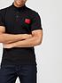  image of hugo-dereso-212-red-patch-logo-polo-shirt-black