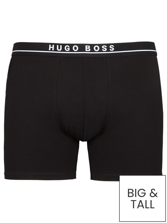 stillFront image of boss-big-and-tall-bodywear-3-pack-boxer-brief-black