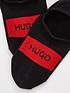  image of hugo-bodywear-2-pack-no-show-socks-black