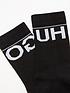  image of hugo-bodywear-2-pack-logo-sports-socks-black
