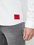  image of hugo-ero-3-red-patch-logo-shirtnbsp-whitenbsp