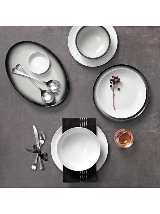stillFront image of maxwell-williams-nbsp12-piece-caviar-granite-porcelain-dinner-set