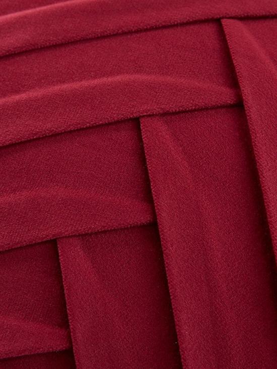 back image of michelle-keegan-pleated-velvet-boudoir-christmas-cushion-burgundy