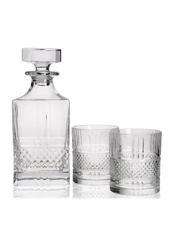 front image of maxwell-williams-verona-crystalline-whisky-decanter-set