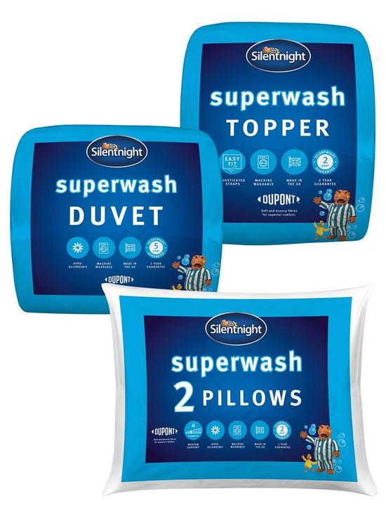 front image of silentnight-superwash-105-tog-duvet-pillow-pair-and-mattress-topper-bundle