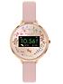  image of radley-series-3-smart-watch-with-blush-floral-print-screen-and-pink-strap-ladies-watch
